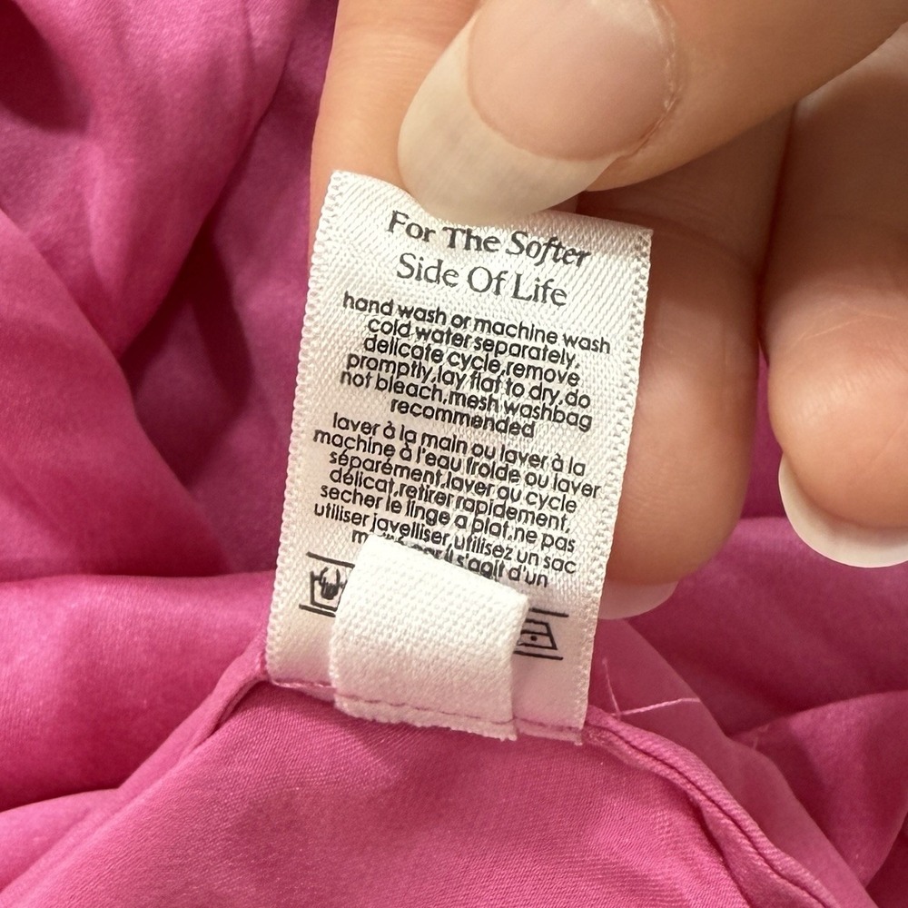 Eberjey Inez Washable Silk Pajama Set Top Pants S Pink Quiet Luxury Breathable - Picture 16 of 16